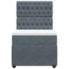 vidaXL Posteľn&yacute; r&aacute;m boxspring s matracom tmavosiv&yacute; 90x190 cm zamat