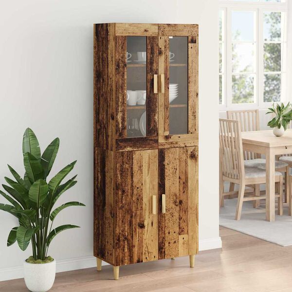 vidaXL Highboard Star&eacute; drevo 69,5 x 34 x 180 cm