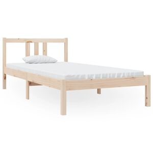 vidaXL Posteľn&yacute; r&aacute;m, dreven&yacute; mas&iacute;v 90x190 cm, jednol&ocirc;žko