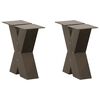 vidaXL Nohy konferenčn&eacute;ho stol&iacute;ka v tvare X, 2 ks, pr&iacute;rodn&aacute; oceľ, 30 x (30-31) cm, oceľ