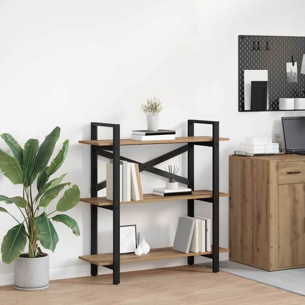 vidaXL Reg&aacute;l na knihy Remeseln&yacute; dub 100 x 33,5 x 102 cm