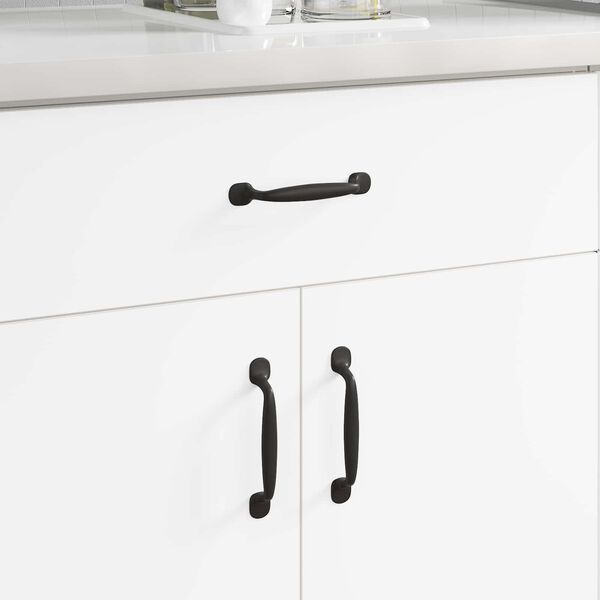 vidaXL Rukov&auml;ť n&aacute;bytku 250 pcs Čierna 130 x 19,4 x 22,3 mm Hlin&iacute;k