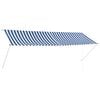 vidaXL Zaťahovacia mark&iacute;za 350x150 cm modro-biela