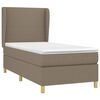 vidaXL Posteľn&yacute; r&aacute;m boxspring s matracom sivohned&yacute; 90x190 cm l&aacute;tka
