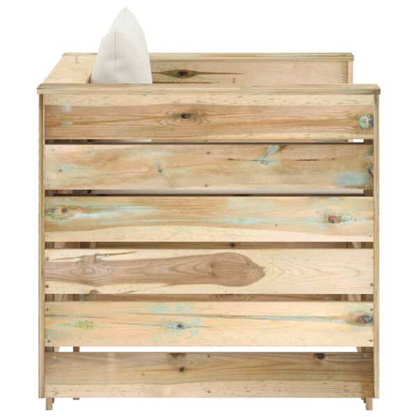 vidaXL 2-dielna sedacia súprava s podložkami zelená impregnované drevo