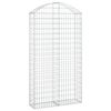 vidaXL Obl&uacute;kov&yacute; gabionov&yacute; k&ocirc;&scaron; 100x30x180/200 cm pozinkovan&eacute; železo