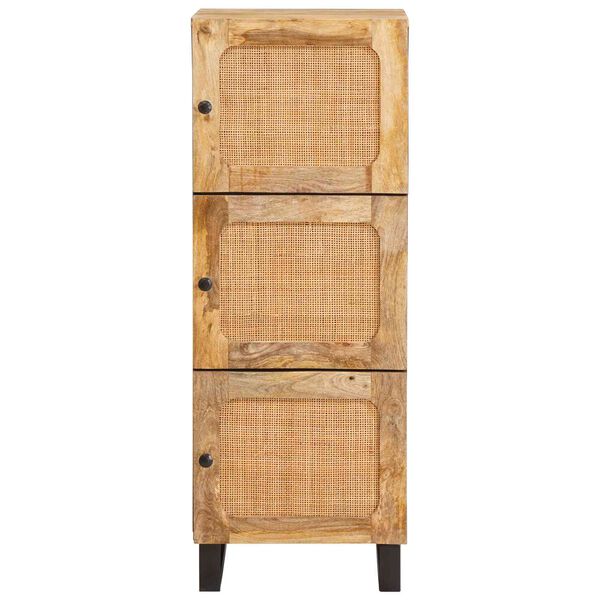 vidaXL Highboard s &uacute;ložiskom Hned&aacute; 90 x 33 x 75 cm Mas&iacute;vne mango drevo