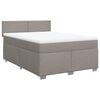 vidaXL Posteľn&yacute; r&aacute;m boxspring s matracom sivohned 140x200 cm l&aacute;tka