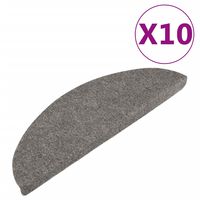 vidaXL Schodiskové rohože samolepiace 10 ks sivé 56x17x3 cm