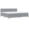 vidaXL Posteľ boxspring s matracom Svetlosiv&aacute; 200 x 200 cm l&aacute;tka