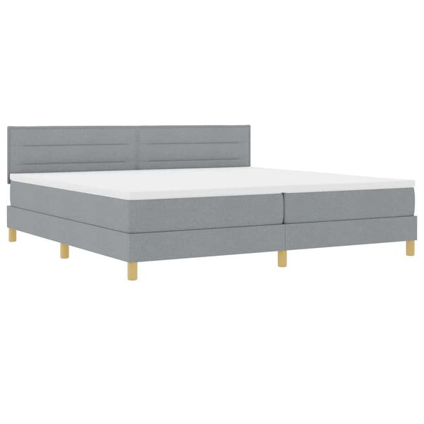 vidaXL Posteľ boxspring s matracom Svetlosiv&aacute; 200 x 200 cm l&aacute;tka