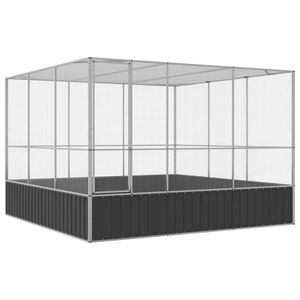 vidaXL Voli&eacute;ra strieborn&aacute; 311x307x212 cm oceľ
