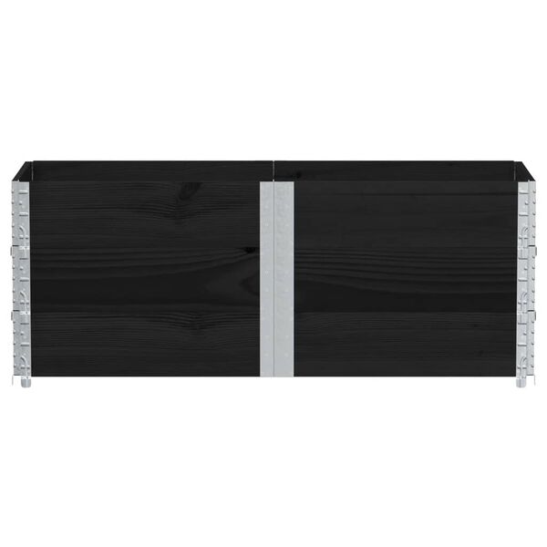 vidaXL Z&aacute;hradn&yacute; kvetin&aacute;č čierny 150x50 cm borovicov&yacute; mas&iacute;v