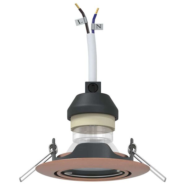 vidaXL Bodov&eacute; svetlo 24 pcs Meden&aacute; 9 x 9 x 2.5 cm Kov