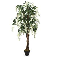 vidaXL Umelý strom vistéria 560 listov 80 cm zeleno-biela
