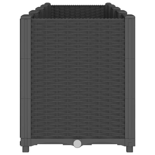 vidaXL Z&aacute;hradn&yacute; kvetin&aacute;č, čierny 160x40x53 cm, PP