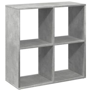 vidaXL Rozdeľovacia knižnica bet&oacute;novosiv&aacute; 69,5x29x69,5 cm kompoz.drevo