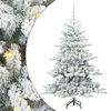 vidaXL Umel&yacute; Skl&aacute;pac&iacute; Vianočn&yacute; Stromček Biela 150 cm PVC a oceľ