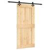 vidaXL Posuvn&eacute; dvere Pr&iacute;rodn&aacute; a čierna 95 x 210 cm
