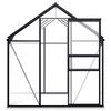 vidaXL Skleník s podkladovým rámom, antracitový, hliník 4,75 m²