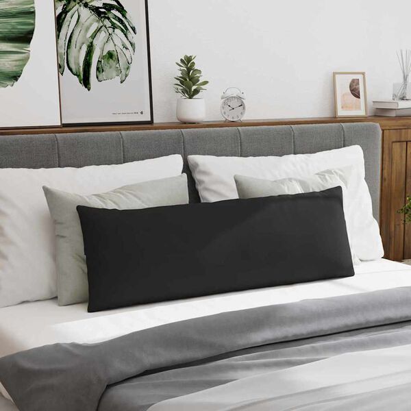 vidaXL Vankúše na pohovku 2 pcs Čierna 120 x 40 cm látka