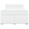vidaXL Boxspring posteľ s matracom biela 140x200 cm umelá koža
