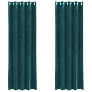 vidaXL Zatemňovacie z&aacute;vesy 2 pcs Tmavozelen&aacute; 140 x 225 cm Zamat