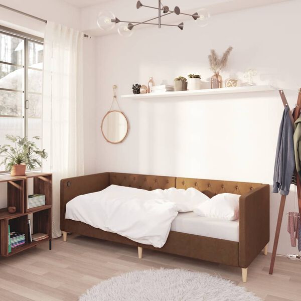 vidaXL Pohovka s matracom a USB hned&aacute; l&aacute;tkov&aacute; 90x200 cm