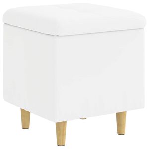 vidaXL &Uacute;ložn&yacute; taburet s vank&uacute;&scaron;om Biely 40 x 40 x 45 cm Umel&aacute; koža