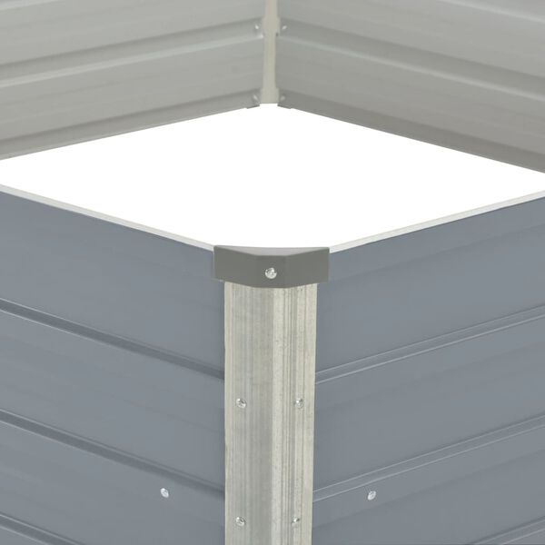 vidaXL Vyv&yacute;&scaron;en&yacute; z&aacute;hradn&yacute; kvetin&aacute;č, 129x129x45cm pozinkovan&aacute; oceľ, &scaron;ed&aacute;