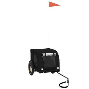 vidaXL Cyklovoz&iacute;k pre zvierat&aacute;, čierny, oxfordsk&aacute; l&aacute;tka, železo