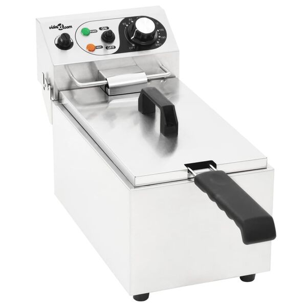 vidaXL Elektrick&aacute; frit&eacute;za z nehrdzavej&uacute;cej ocele, 6 L 2000 W