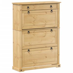 vidaXL Botn&iacute;k Corona 99x32x138 cm borovicov&yacute; mas&iacute;v