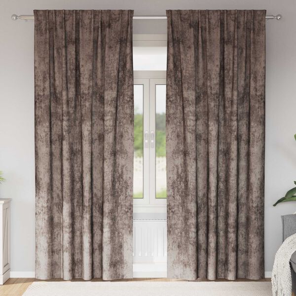 vidaXL Sametov&eacute; z&aacute;vesy 2 pcs Kapuč&iacute;nov&aacute; 225 x 140 cm Zamat