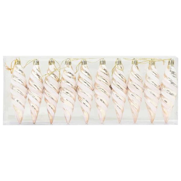 vidaXL Vianočná špirálová guľa 40 pcs šampanského