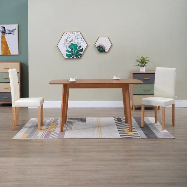 vidaXL Jed&aacute;lensk&eacute; stoličky 2 ks kr&eacute;mov&eacute; umel&aacute; koža