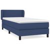 vidaXL Boxspring posteľ s matracom modr&aacute; 100x200 cm l&aacute;tka