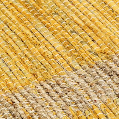 vidaXL Ručne vyrobený jutový koberec žltý 160x230 cm