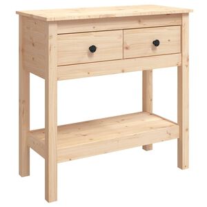 vidaXL Konzolov&yacute; stol&iacute;k 75x35x75 cm mas&iacute;vne borovicov&eacute; drevo