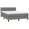 vidaXL Boxspring posteľ s matracom tmavosiv&aacute; 140x200 cm l&aacute;tka