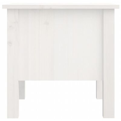 vidaXL Bočný stolík biely 40x40x39 cm borovicový masív