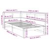 vidaXL Posteľ s knižnicou bez matraca 90x200 cm borovicov&yacute; mas&iacute;v