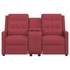 vidaXL 2-miestne sklápacie masážne kreslo+držiak na poháre, červené