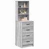 vidaXL Highboard Siv&yacute; dub sonoma 40 x 41 x 135 cm Kompozitn&eacute; drevo