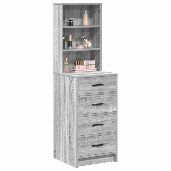 vidaXL Highboard Siv&yacute; dub sonoma 40 x 41 x 135 cm Kompozitn&eacute; drevo