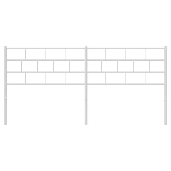 vidaXL Kovov&eacute; n&aacute;hradn&eacute; čelo postele biele 160 cm