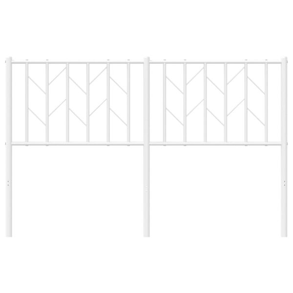 vidaXL Kovov&eacute; čelo postele, biele 135 cm