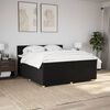 vidaXL Boxspring posteľ s matracom čierna 200x200 cm l&aacute;tka