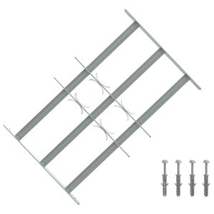 vidaXL Zabezpečovacia mriežka na okn&aacute; s 3 priečkami 3 ks 430-740 mm