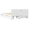 vidaXL Posteľný rám s čelom biely 120x190 cm kompozitné drevo